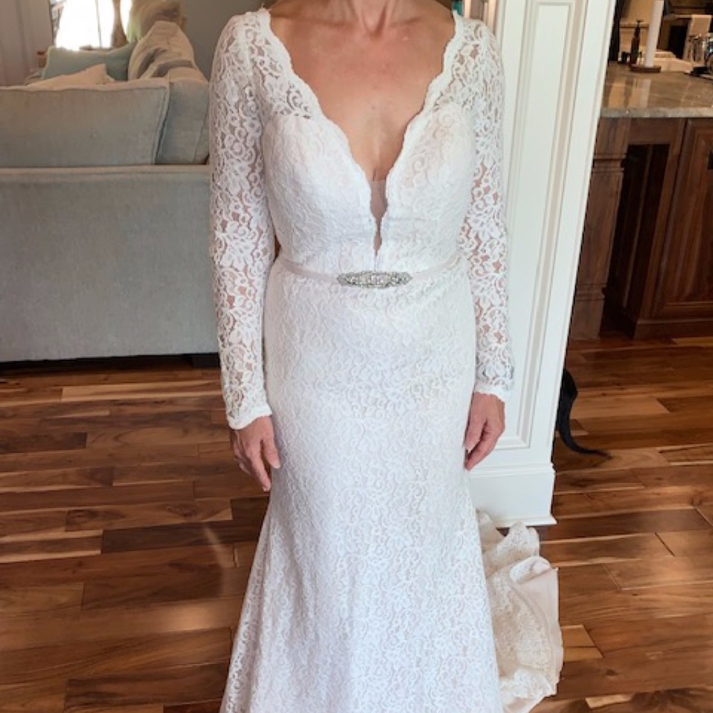 Mikaella long sleeve wedding gown style 2050